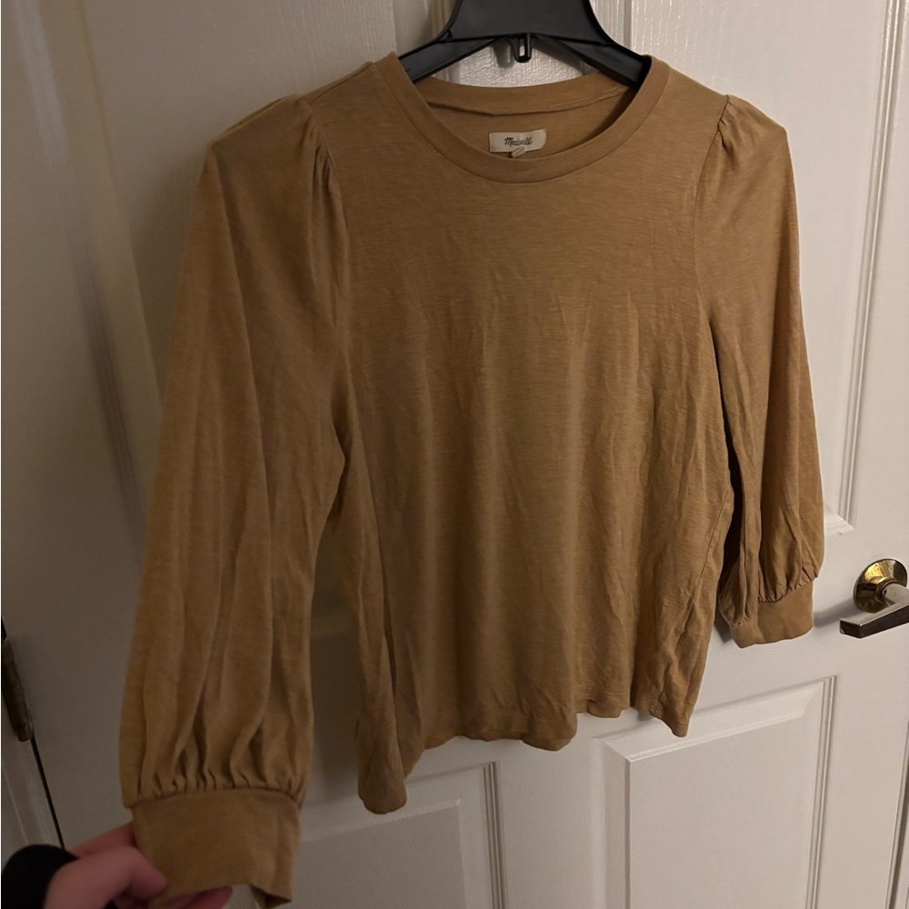 Madewell Yellow 3/4 length sleeve shirt
